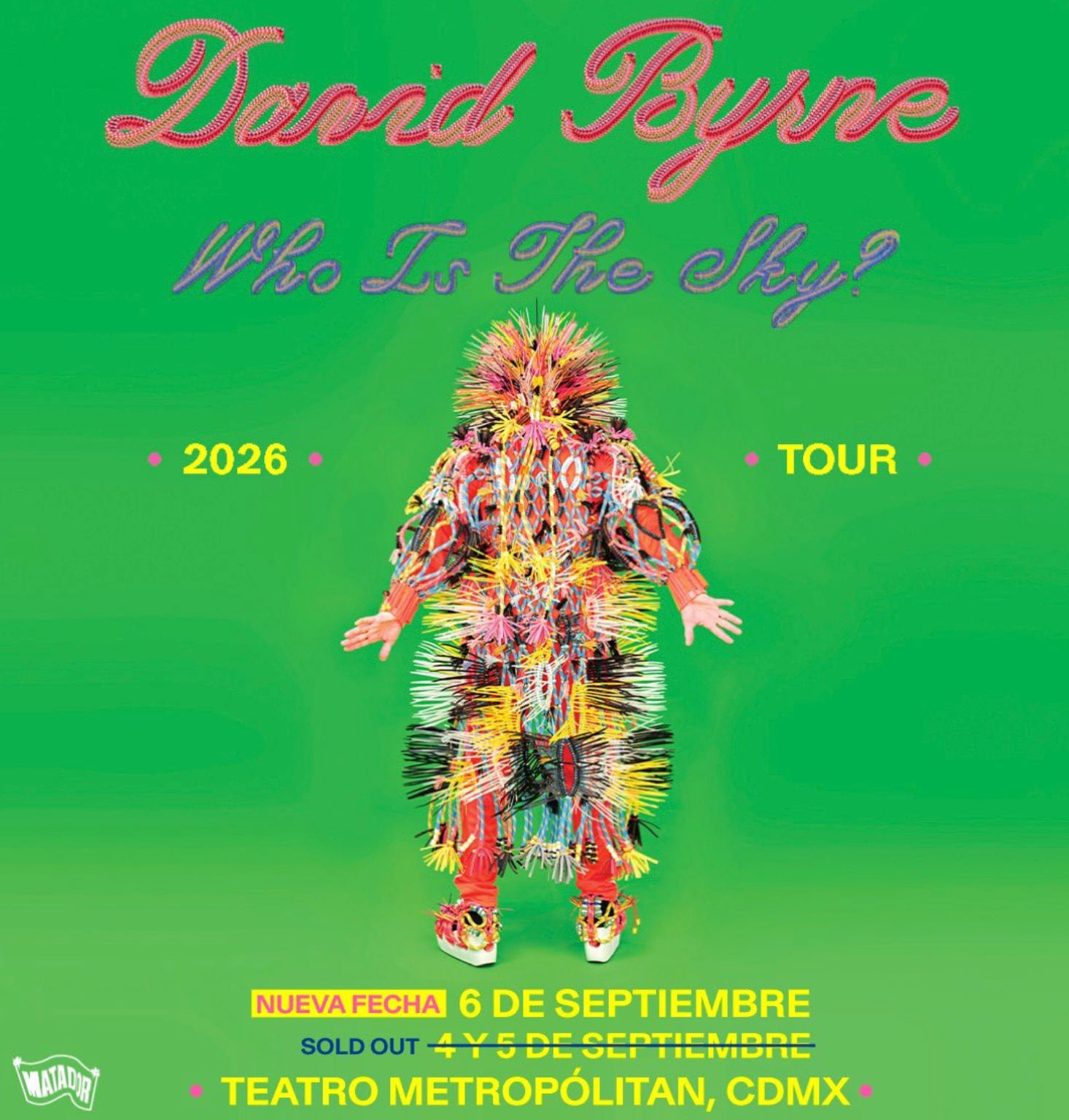 David Byrne abre nueva fecha en el Teatro Metropólitan