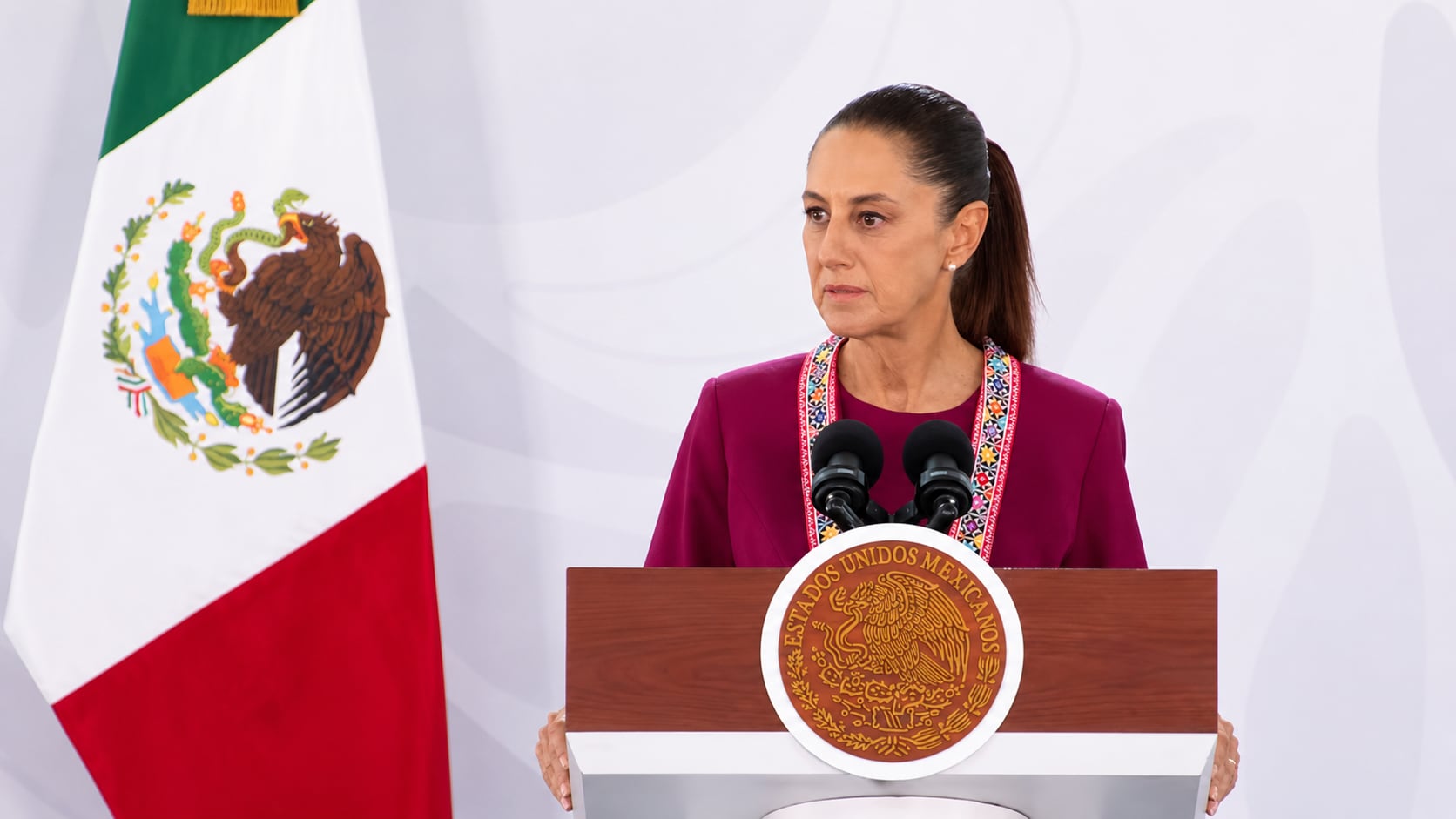 Claudia Sheinbaum durante su conferencia este 3 de julio