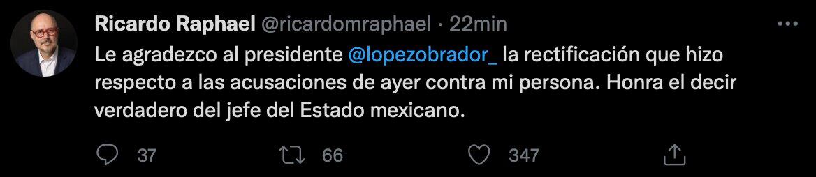 Tuits de Ricardo Raphael