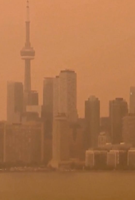 Cielos de Canadá por incendios forestales