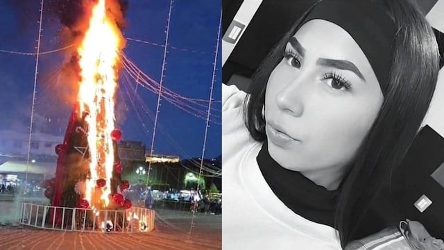 Queman árbol de navidad por asesinato de Ángeles Esquivel