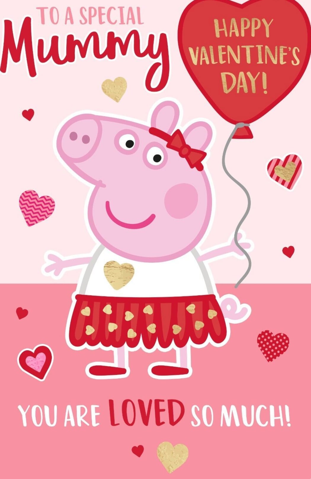 Carta de Peppa Pig para San Valentín para mamá