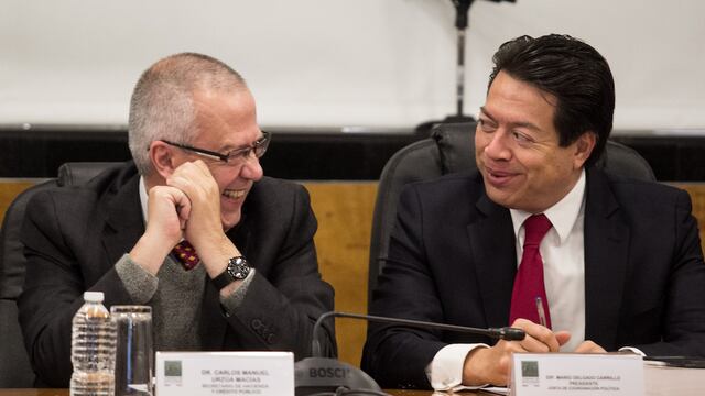 Mario Delgado (der), participó también en la reunión de la Comisión de Hacienda y Crédito Público de la Cámara de Diputados.