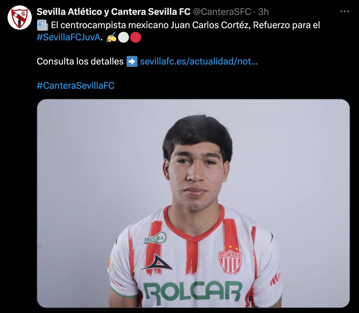 Juan Carlos Cortez ficha con el Sevilla FC