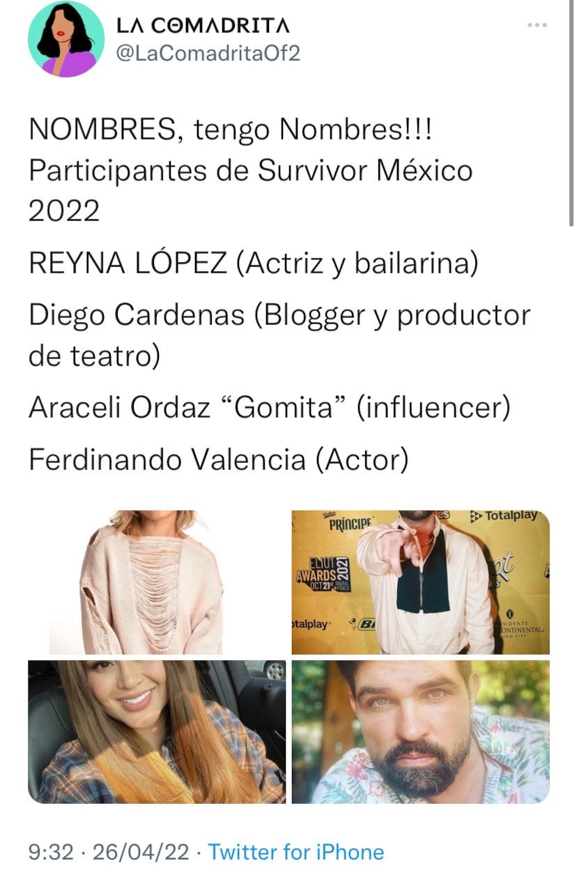 Participantes de Survivor 2022