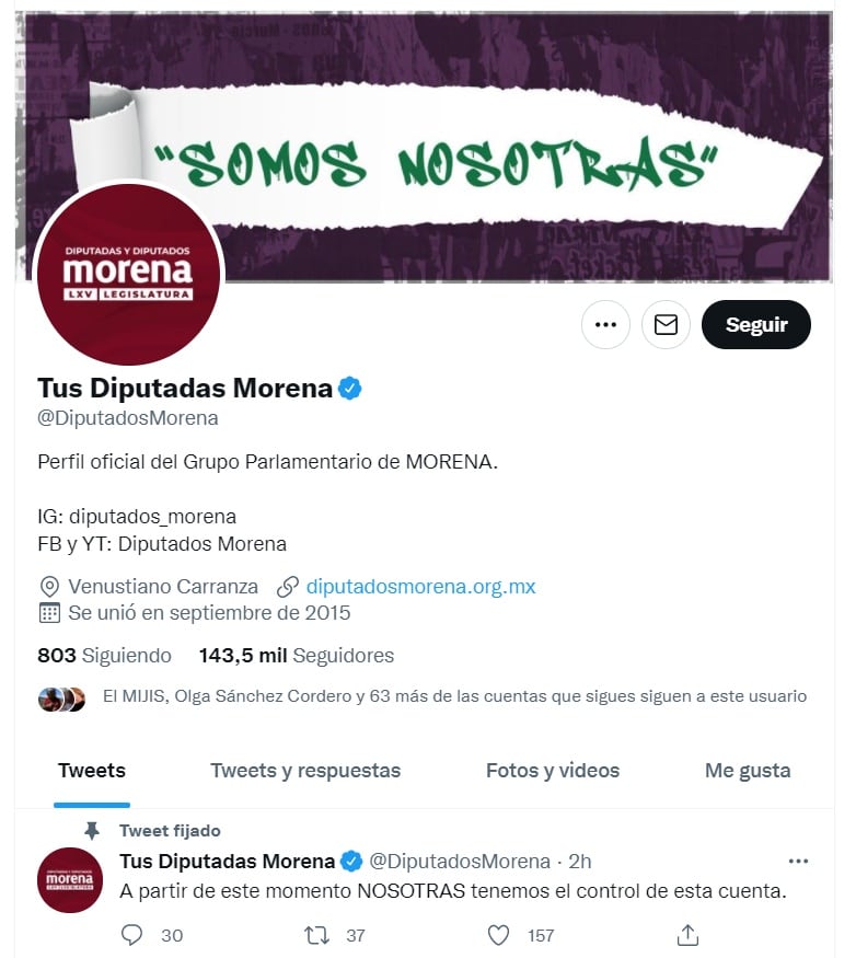 Diputadas morena