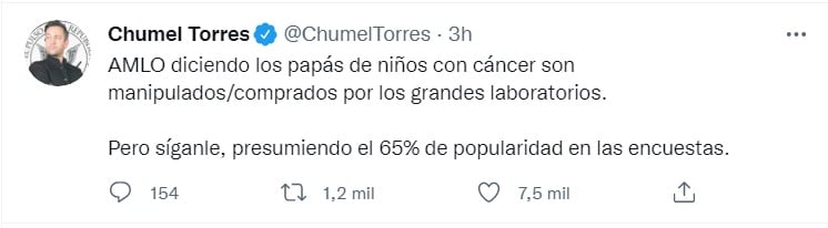 Chumel Torres arremete contra AMLO