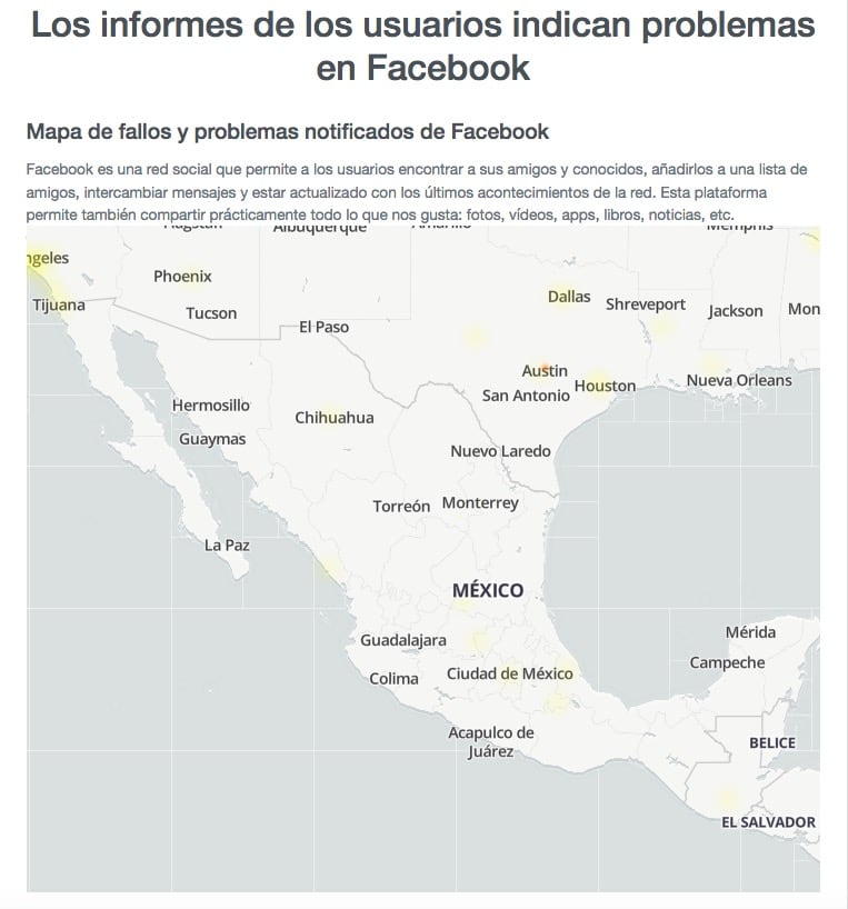 Fallos Facebook México