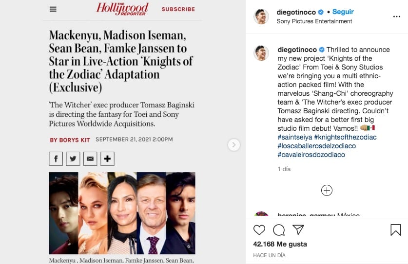 Diego Tinoco Saint Seiya