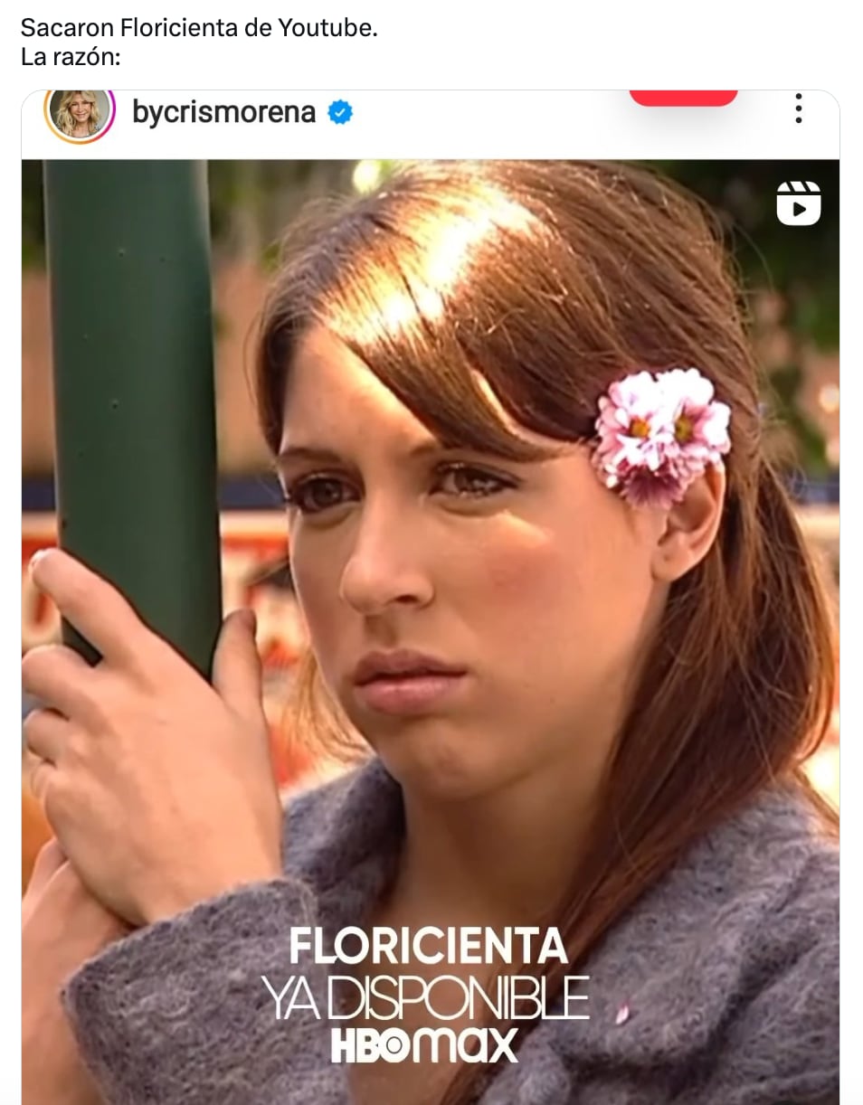 Meme de Floricienta en HBO Max