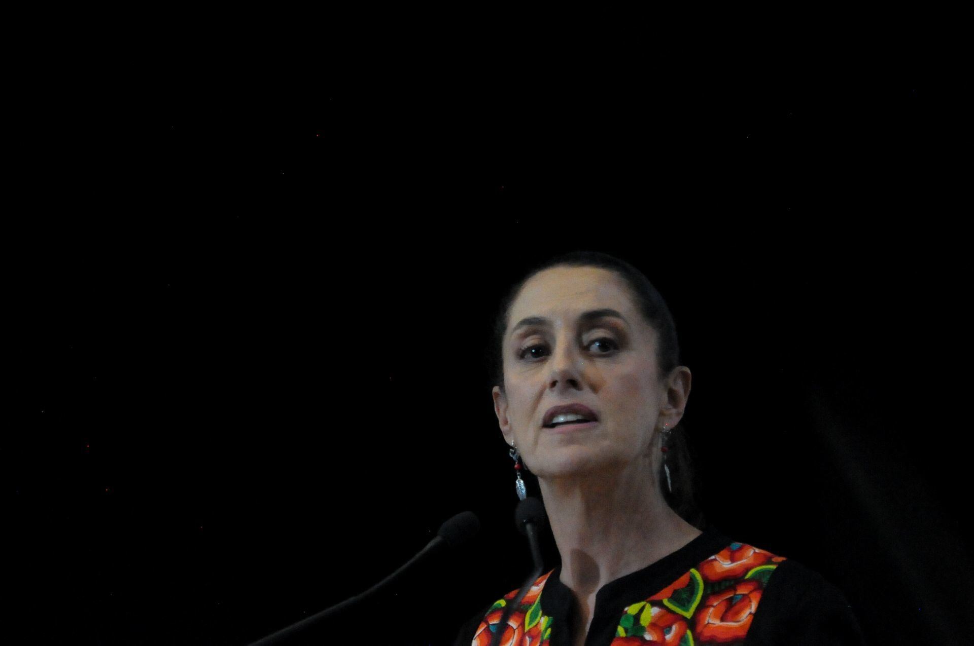 Claudia Sheinbaum, jefa de gobierno de la capital, durante evento.