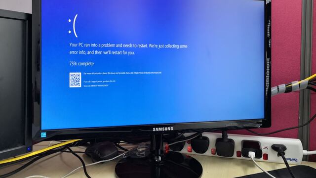 Pantalla azul de la muerte "Windows"