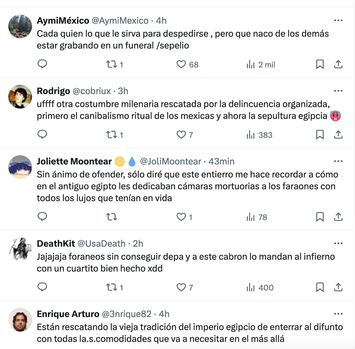 Usuarios comentan sobre la exorbitante tumba creada en cuarto