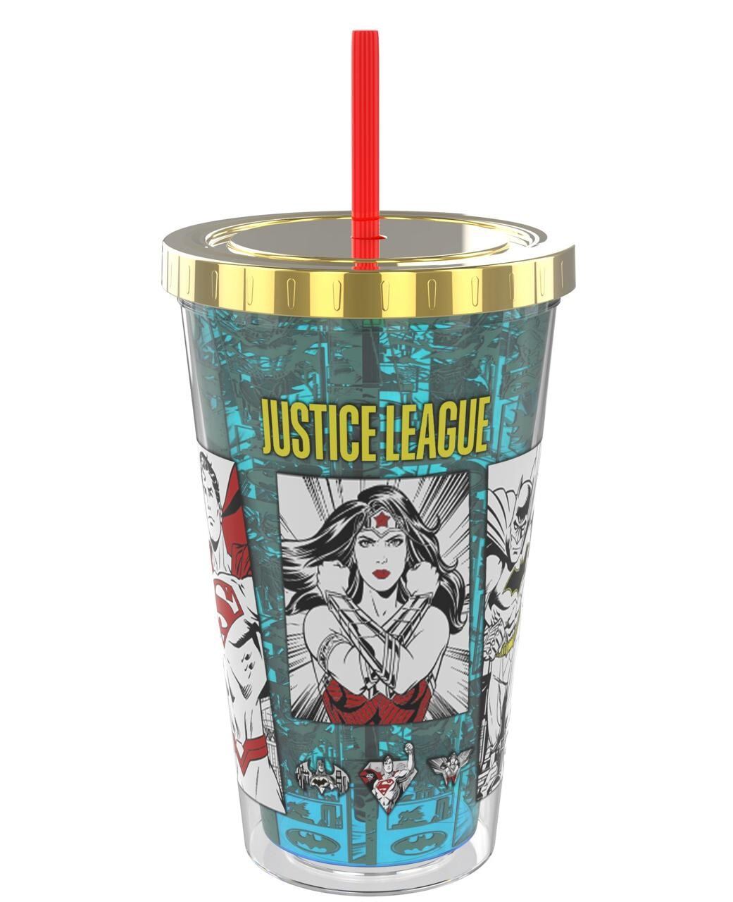 Vasos de La Liga de la Justicia en Toks