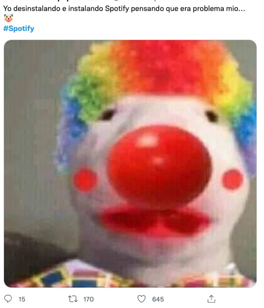 Memes de la caída de Spotify