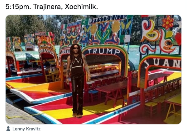 Meme de Lenny Kravitz en CDMX
