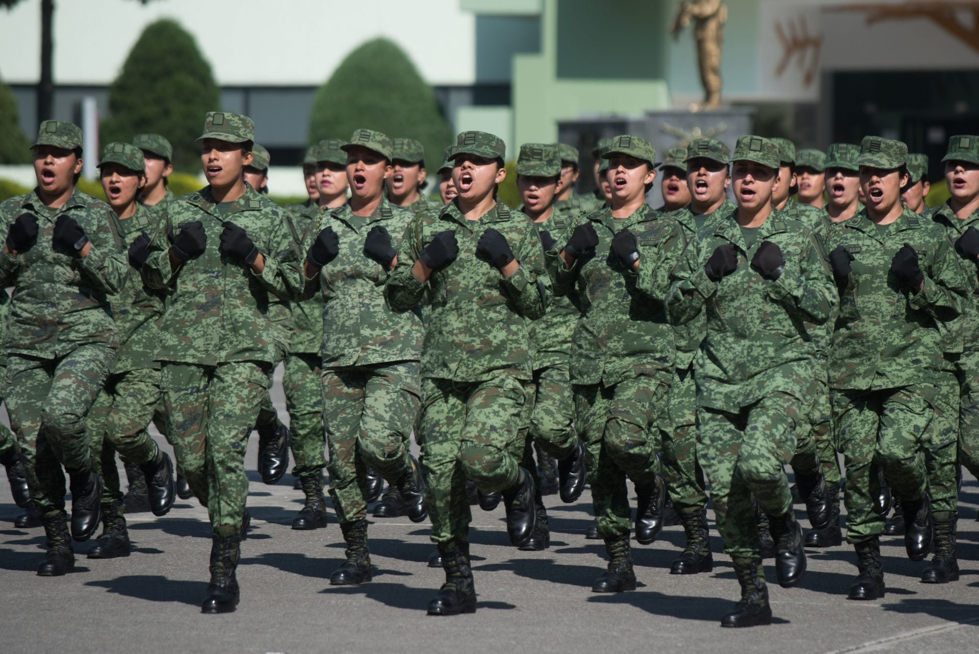 Hoy 16 septiembre, se llevará el desfile militar en vivo; donde las mujeres son el 20% de los elementos de la Guardia Nacional, Ejército y Marina que participarán en el desfile
