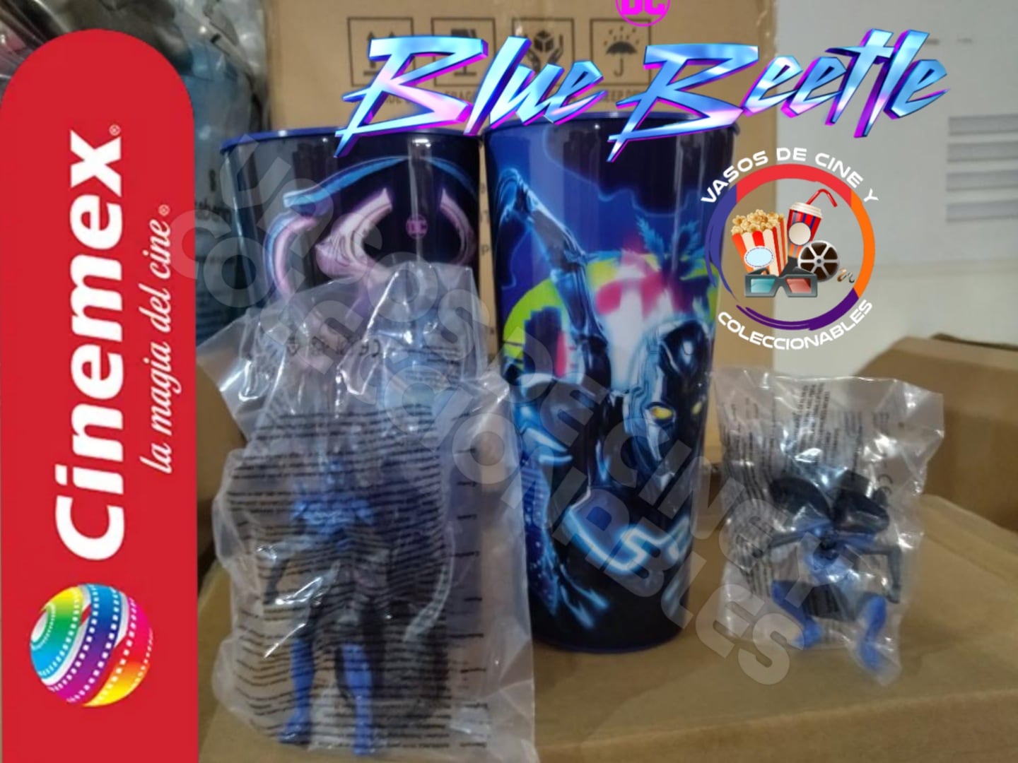 Vasos Blue Beetle en Cinemex