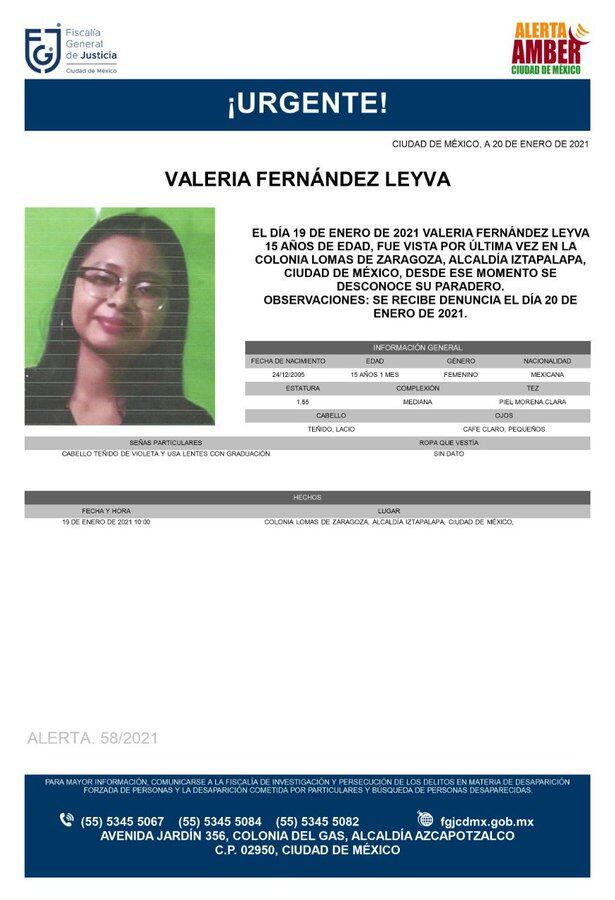Ficha de búsqueda de Valeria
