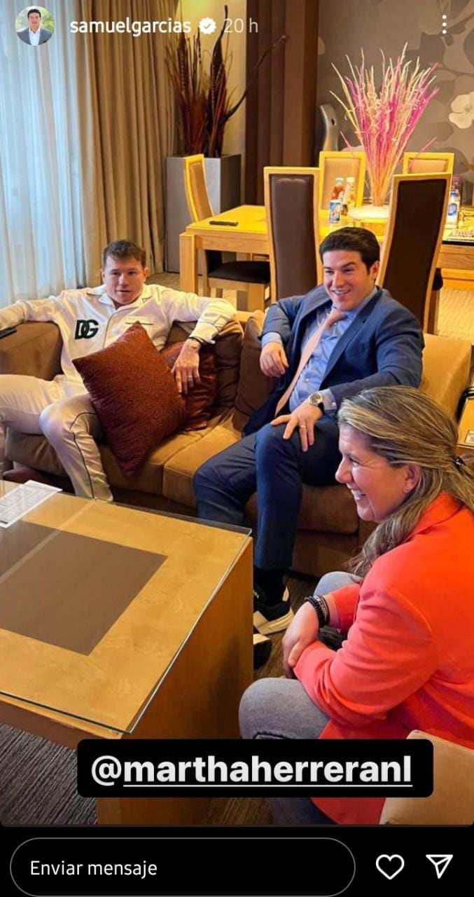 Samuel García y Mariana Rodríguez estarán en pelea del Canelo Álvarez