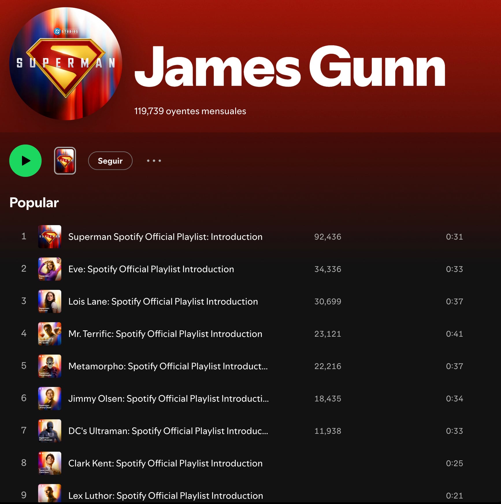 Spotify te dice qué personaje de Superman eres