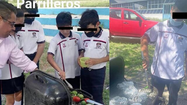 Alumnos toman taller de carne asada en Monterrey.