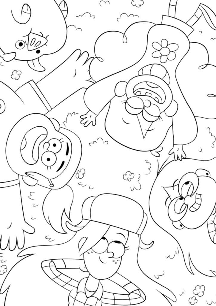 Dibujos de Gravity Falls para colorear