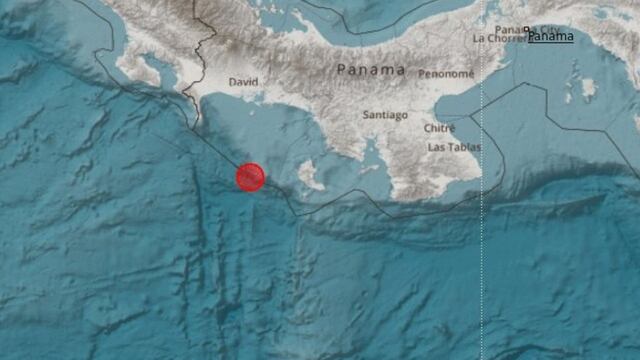 El epicentro del sismo en Panamá