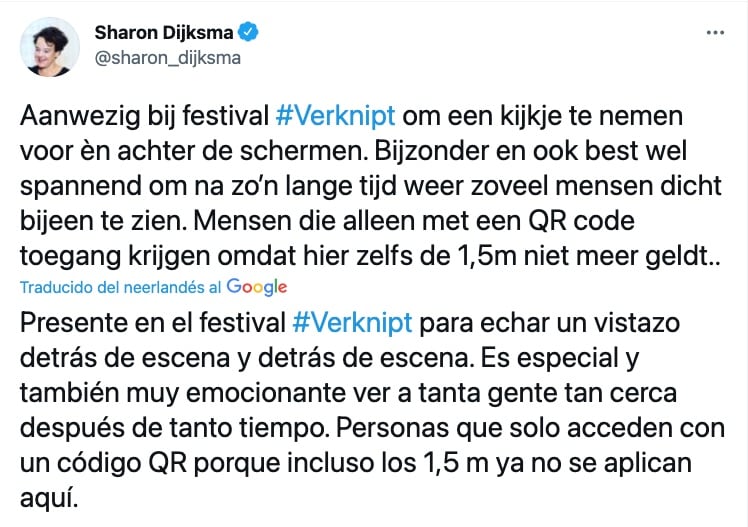 Sharon Dijksma desde el Festival Veknipt