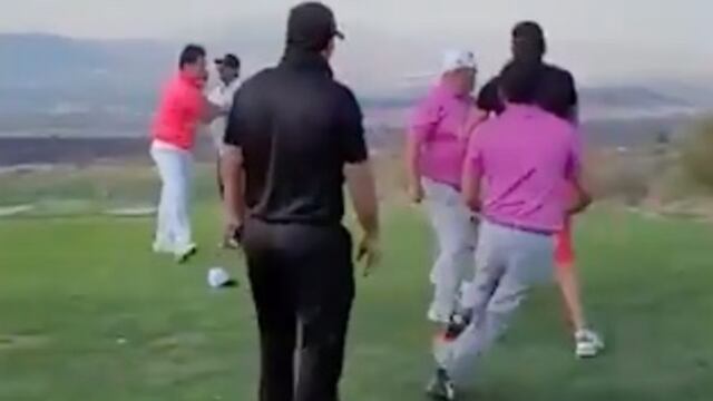 Pelea en campo de golf