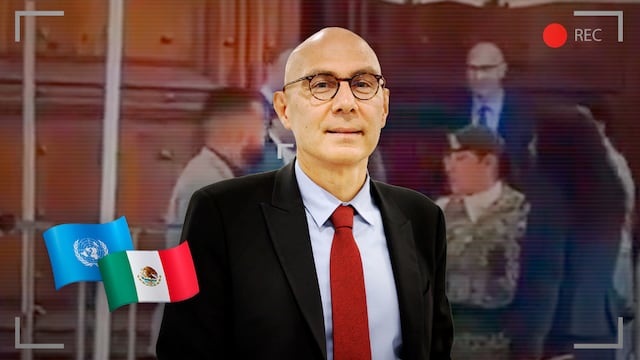 Volker Türk llega a Palacio Nacional para reunión clave con Sheinbaum