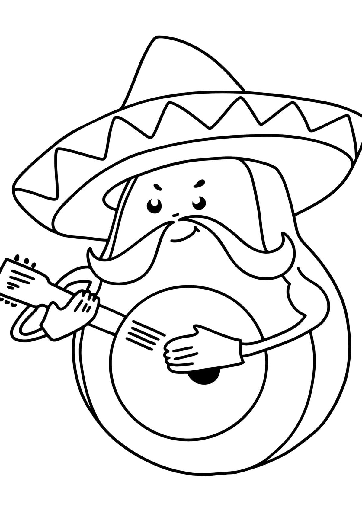 Dibujos animados del 15 de septiembre para colorear