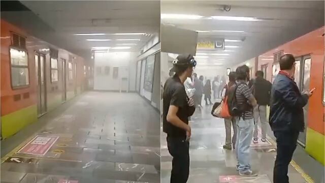 Humo en estación Balderas del Metro CDMX