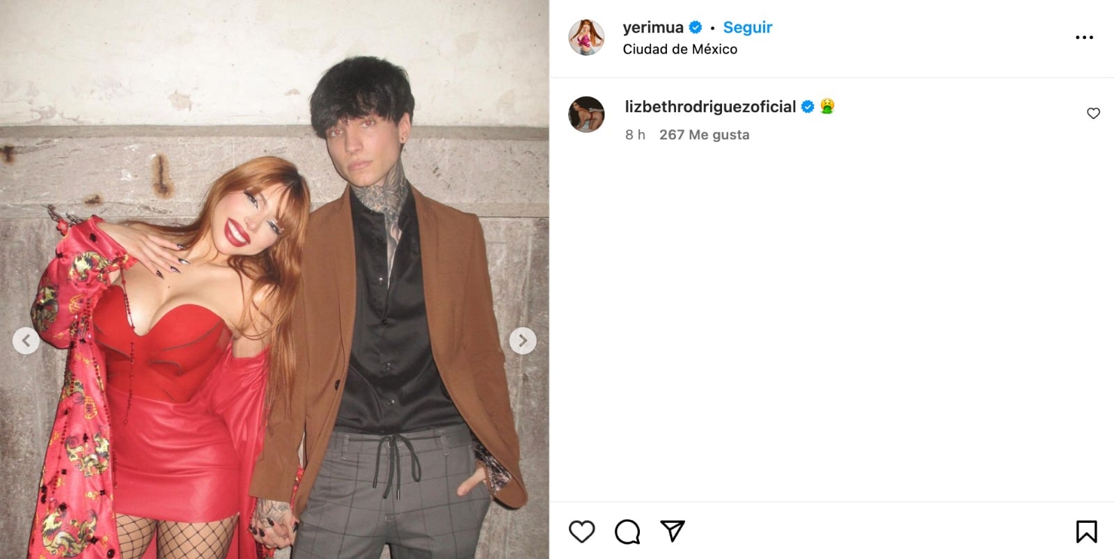 Lizbeth Rodríguez reacciona a foto de Yeri Mua y Cry