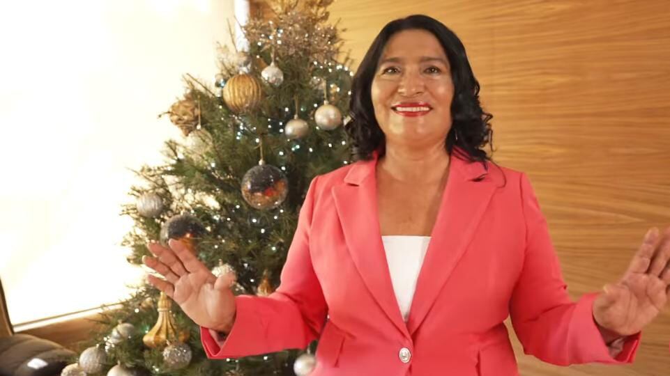 Abelina López Rodríguez dedica mensaje navideño a Acapulco; habrá pista de patinaje y encendido del Árbol Navideño