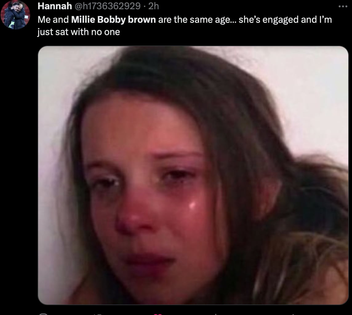 Millie Bobby Brown se va a casar a los 19 años y los memes se ponen creativos recordando lo que hacían a esa edad