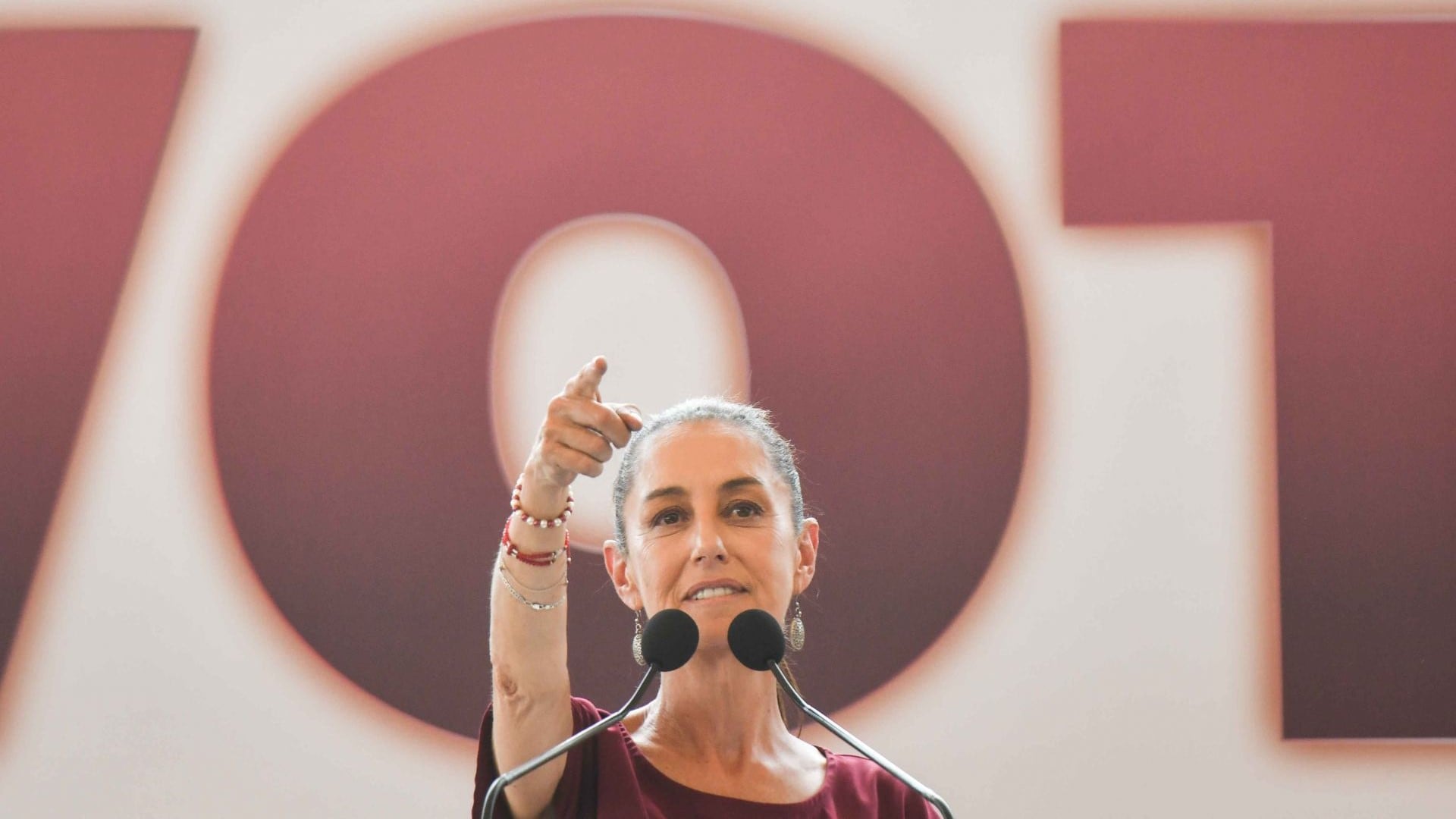 Claudia Sheinbaum, candidata a la presidencia por la coalición "Sigamos Haciendo Historia"
