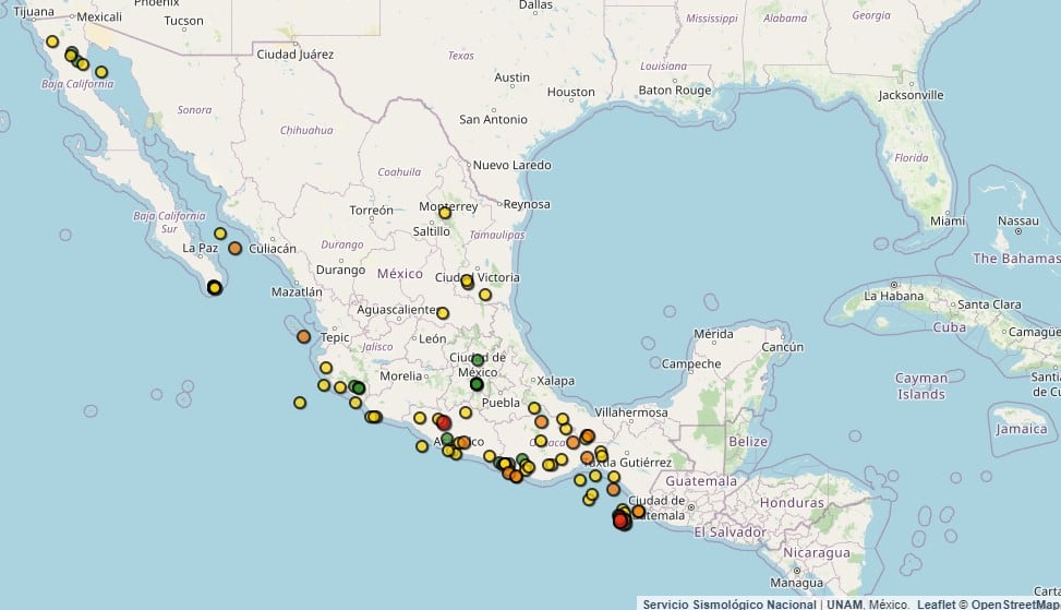 Sismos hoy jueves 26 de septiembre