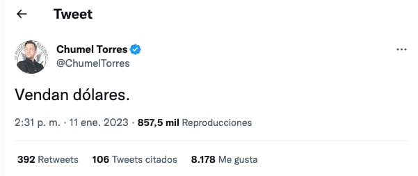 Chumel Torres "bromea" sobre su vieja y equivocada recomendación