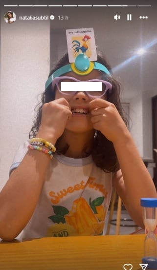 Natália Subtil se divirtió con su hija en el Día del Padre.