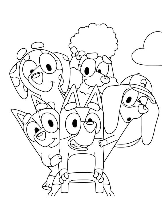 Dibujos de Bluey para San Valentín