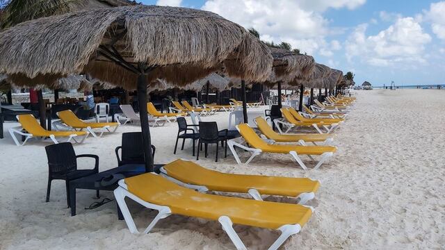 Las playas tienen muy pocos visitantes en estos día.