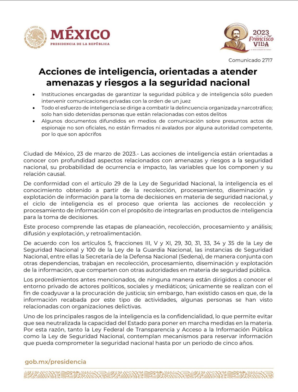 Gobierno de México insiste en que Sedena no espía; acusa que podrían haberse manipulado informes militares expuestos en hackeo