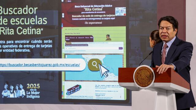 Mario Delgado, titular de la SEP, informa como va la entrega de becas Rita Cetina