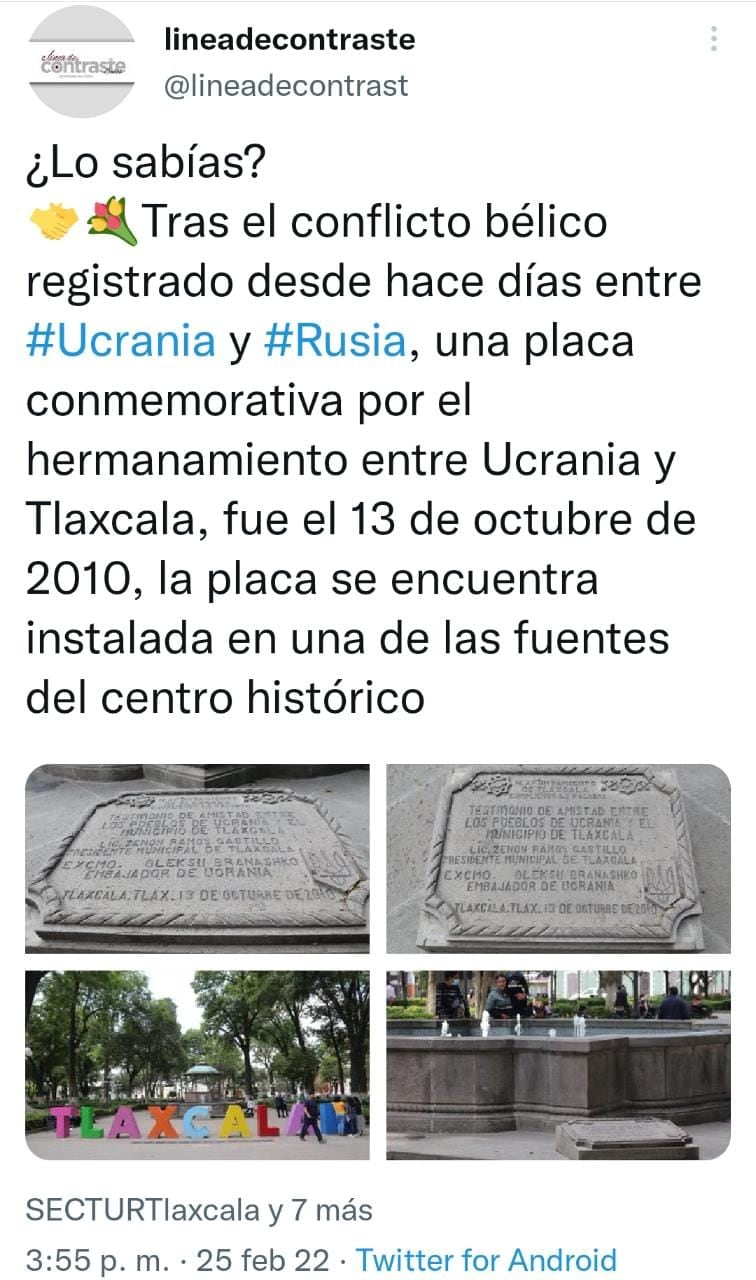 Publicación de Twitter