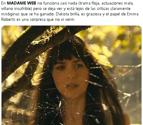 Madame Web desata memes porque es malísima.
