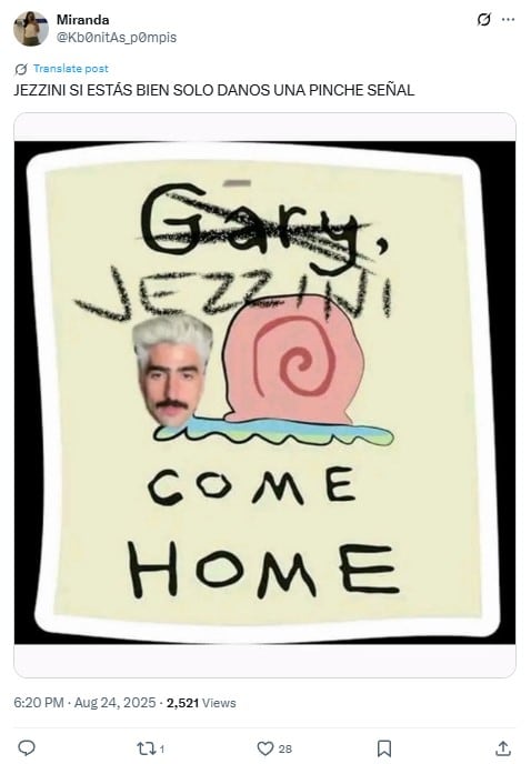 Memes por la desaparición de Jezzini