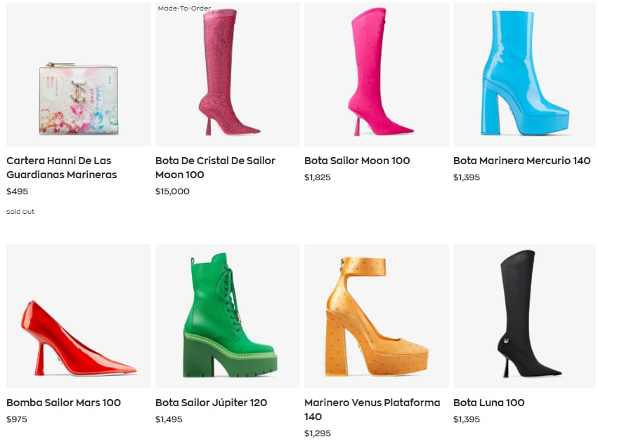 Botas Jimmy Choo de Sailor Moon