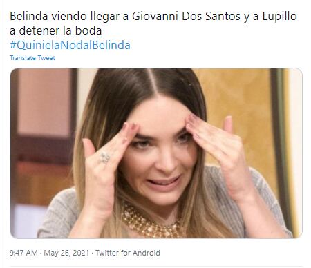 meme sobre boda de Christian Nodal y Belinda