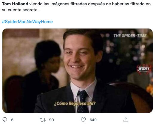 Memes sobre filtraciones de ‘Spider-Man: No Way Home’